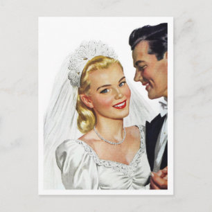 The Blushing Bride dances with the Groom Postcard