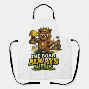 The Boar Always Wins Apron