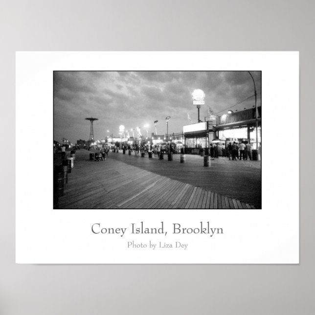 'The Boardwalk at Night' Poster (Front)