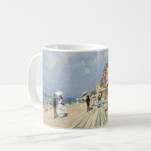 The Boardwalk at Trouville by Claude Monet Coffee Mug (Front Left)