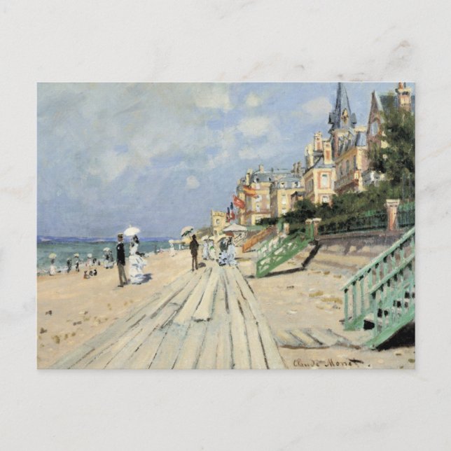 The Boardwalk at Trouville by Claude Monet Postcard (Front)