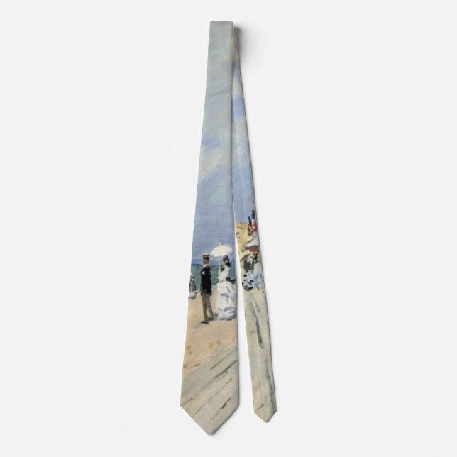 The Boardwalk at Trouville by Claude Monet Tie (Front)