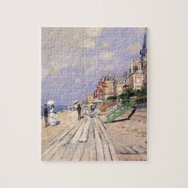 The Boardwalk at Trouville Claude Monet Jigsaw Puzzle (Vertical)