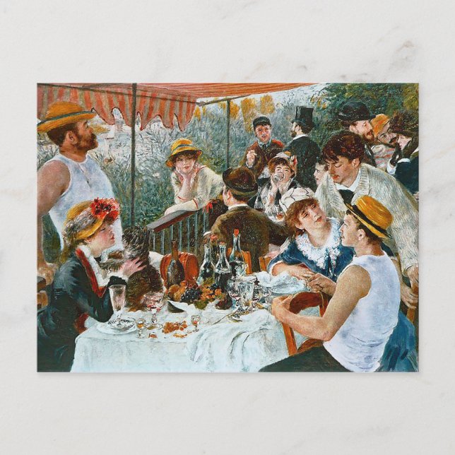 The Boaters' Lunch by Pierre-Auguste Renoir Postcard (Front)