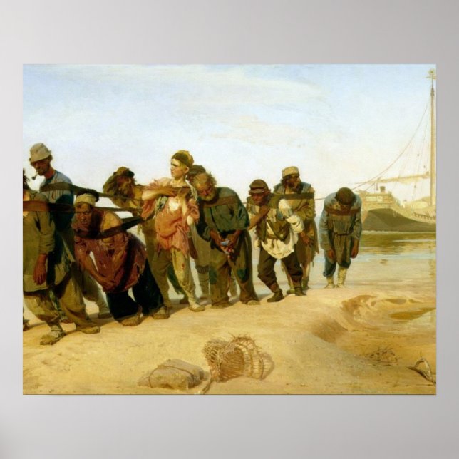 The Boatmen on the Volga, 1870-73 Poster (Front)
