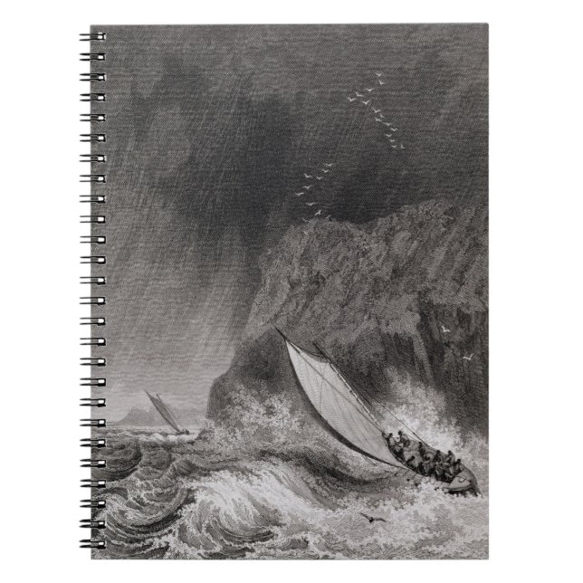 The boats off Walden Island in a snow storm, Augus Notebook (Front)