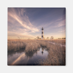 The Bodie Island Lighthouse At Sunset Magnet