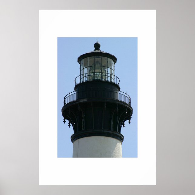 The Bodie Island Lighthouse lantern room. Poster (Front)