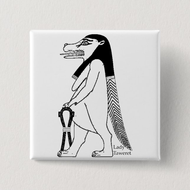 The Body of a Goddess: 2 Inch Square Button (Front)