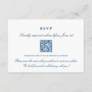 The Bohlin Wedding Online RSVP QR Code Enclosure Card