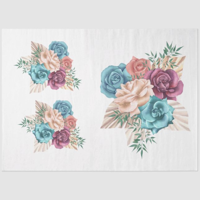 The Boho Bouquet Series Design 17 Tissue Paper (Front)