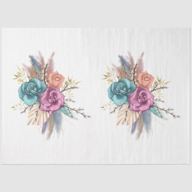 The Boho Bouquet Series Design 8 Tissue Paper (Front)