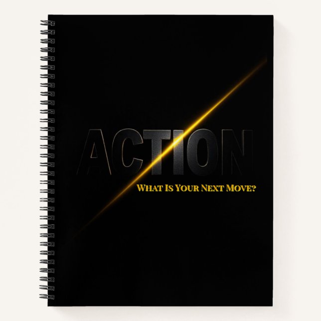 The Bold Command | Action Motivational Typography  Notebook (Front)