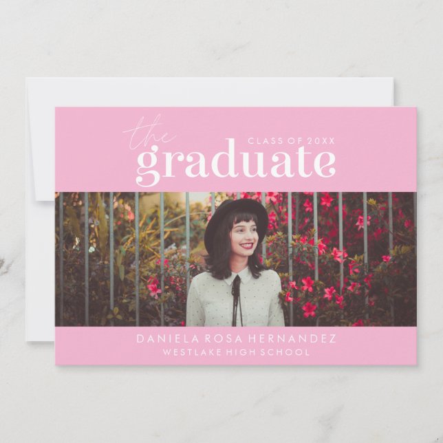 THE BOLD GRADUATE | PHOTO GRADUATION INVITATION (Front)