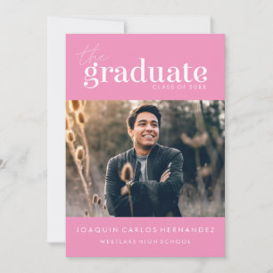 THE BOLD GRADUATE   PHOTO GRADUATION INVITATION
