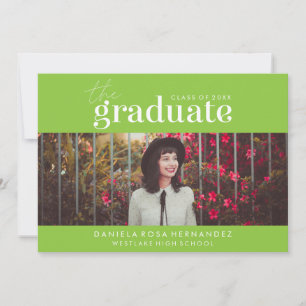 THE BOLD GRADUATE   PHOTO GRADUATION INVITATION