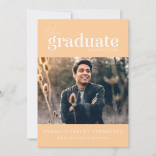 THE BOLD GRADUATE PHOTO GRADUATION INVITATION