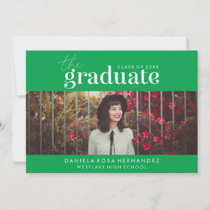 THE BOLD GRADUATE PHOTO GRADUATION INVITATION