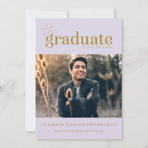 THE BOLD GRADUATE PHOTO GRADUATION INVITATION