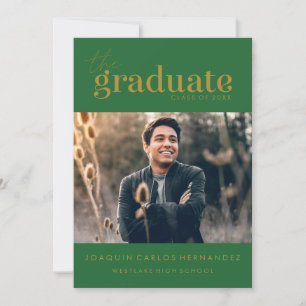 THE BOLD GRADUATE   PHOTO GRADUATION INVITATION