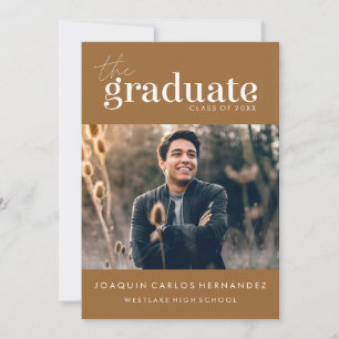 THE BOLD GRADUATE   PHOTO GRADUATION INVITATION
