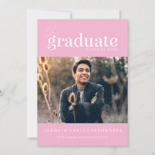 THE BOLD GRADUATE   PHOTO GRADUATION INVITATION