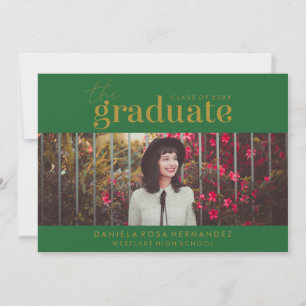 THE BOLD GRADUATE   PHOTO GRADUATION INVITATION