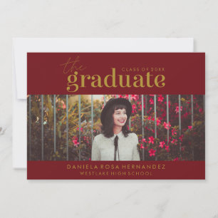 THE BOLD GRADUATE PHOTO GRADUATION INVITATION