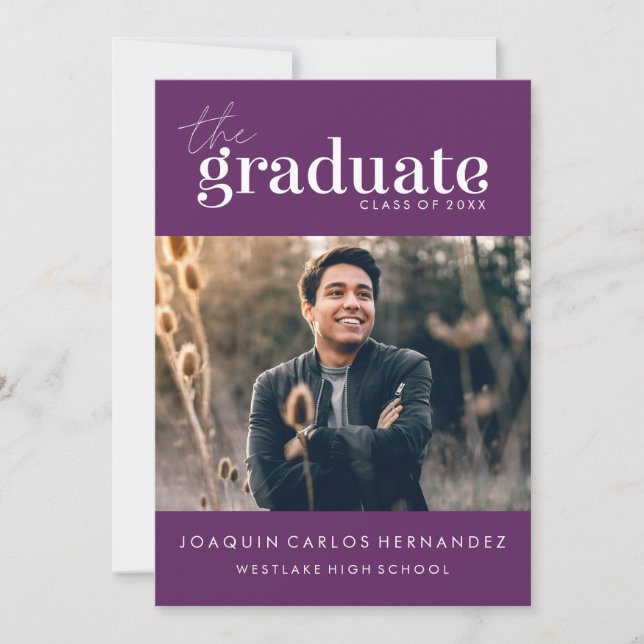 THE BOLD GRADUATE | PHOTO GRADUATION INVITATION (Front)