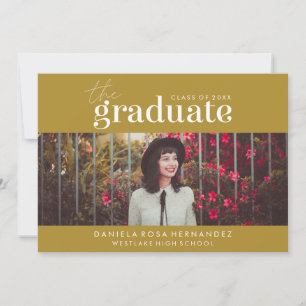 THE BOLD GRADUATE   PHOTO GRADUATION INVITATION