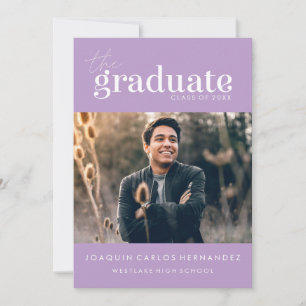 THE BOLD GRADUATE PHOTO GRADUATION INVITATION