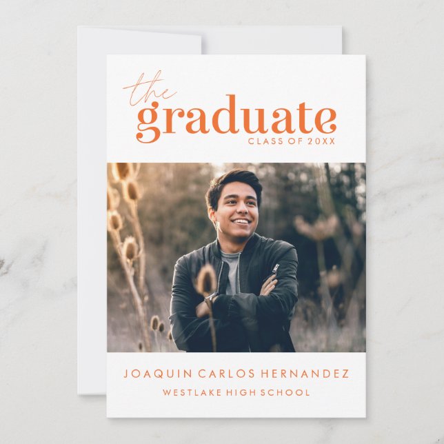 THE BOLD GRADUATE | PHOTO GRADUATION INVITATION (Front)
