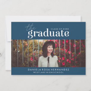 THE BOLD GRADUATE   PHOTO GRADUATION INVITATION