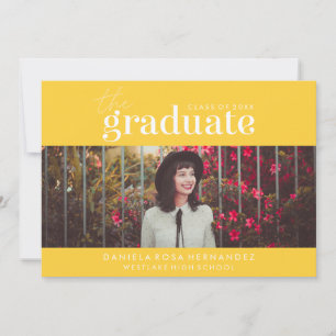 THE BOLD GRADUATE PHOTO GRADUATION INVITATION