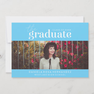 THE BOLD GRADUATE   PHOTO GRADUATION INVITATION