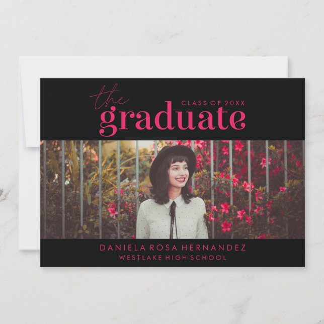 THE BOLD GRADUATE | PHOTO GRADUATION INVITATION (Front)