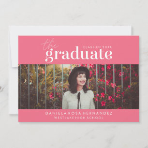 THE BOLD GRADUATE   PHOTO GRADUATION INVITATION