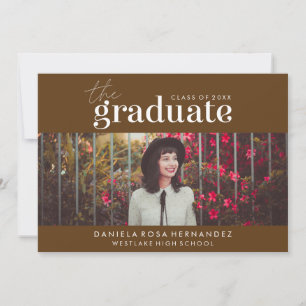 THE BOLD GRADUATE PHOTO GRADUATION INVITATION