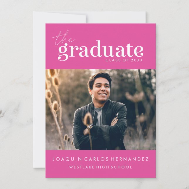 THE BOLD GRADUATE | PHOTO GRADUATION INVITATION (Front)