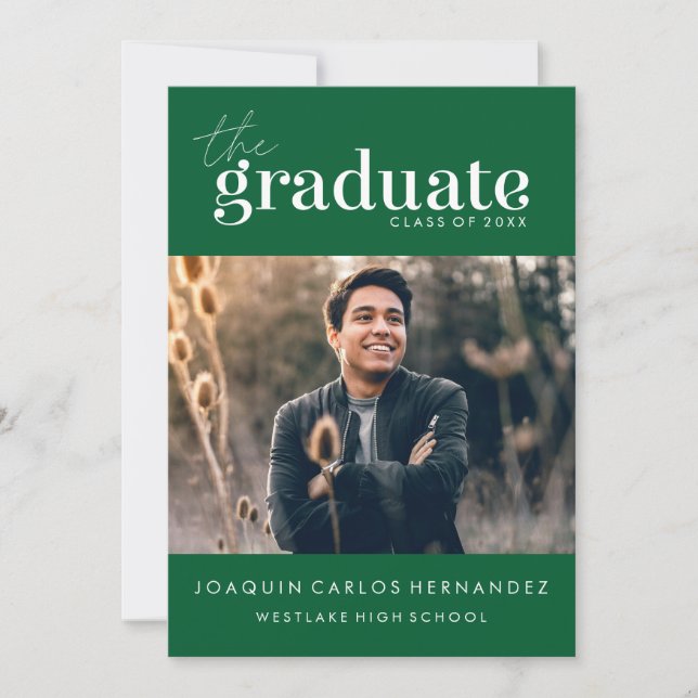 THE BOLD GRADUATE | PHOTO GRADUATION INVITATION (Front)