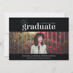 THE BOLD GRADUATE   PHOTO GRADUATION INVITATION