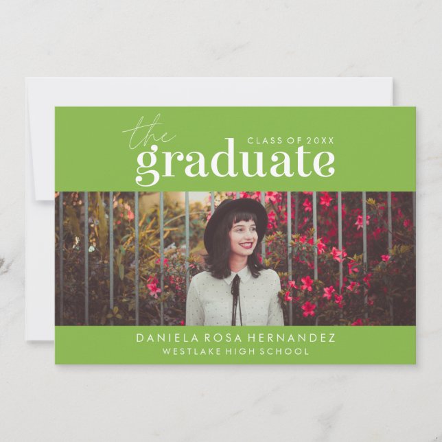 THE BOLD GRADUATE | PHOTO GRADUATION INVITATION (Front)