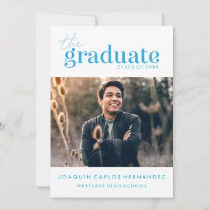 THE BOLD GRADUATE   PHOTO GRADUATION INVITATION