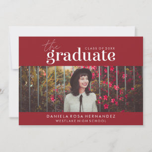 THE BOLD GRADUATE PHOTO GRADUATION INVITATION