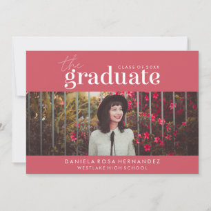 THE BOLD GRADUATE PHOTO GRADUATION INVITATION