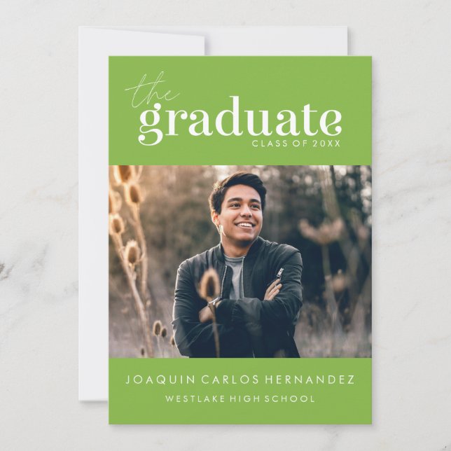 THE BOLD GRADUATE | PHOTO GRADUATION INVITATION (Front)