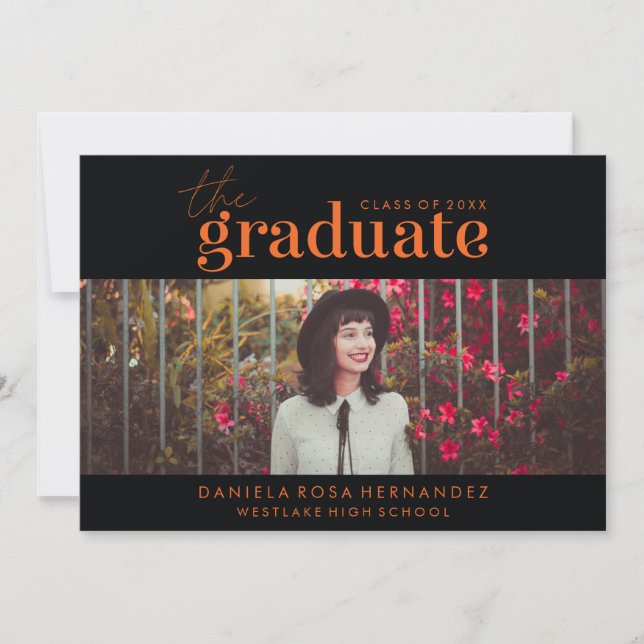 THE BOLD GRADUATE | PHOTO GRADUATION INVITATION (Front)