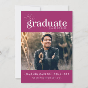 THE BOLD GRADUATE   PHOTO GRADUATION INVITATION