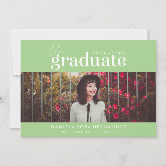 THE BOLD GRADUATE | PHOTO GRADUATION INVITATION (Front)