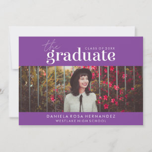 THE BOLD GRADUATE PHOTO GRADUATION INVITATION